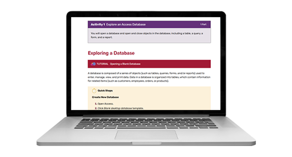 Image of the courseware for Benchmark Series: Microsoft 365 Access